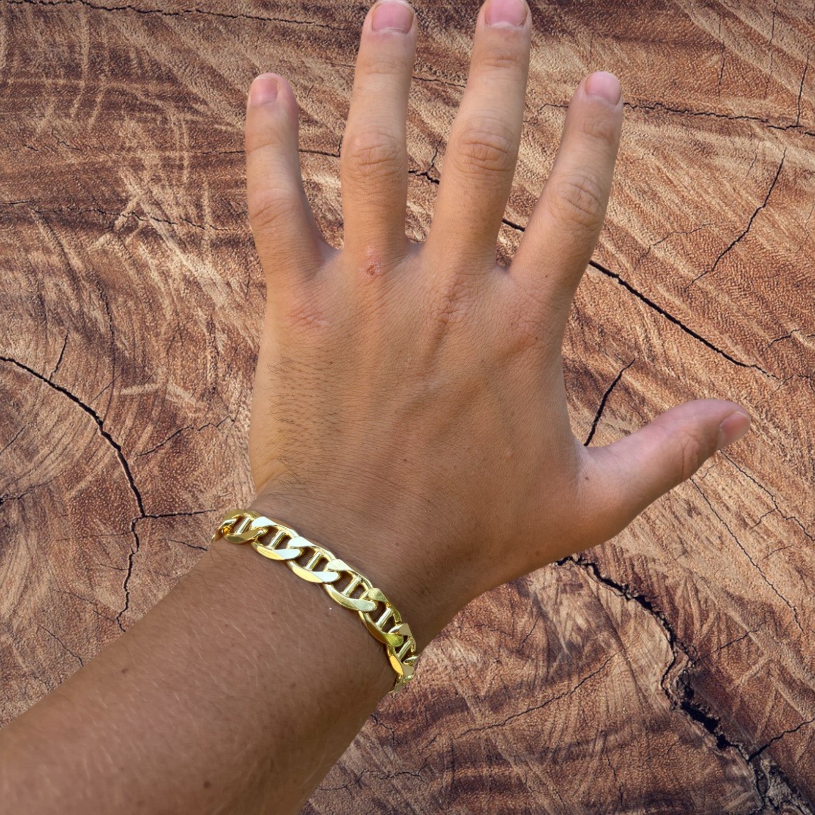 925 Sterling Silver 10mm Mariner Bracelet