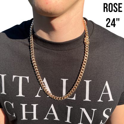 925 Sterling Silver 8mm Miami Cuban W. Box Clasp Chain Necklace