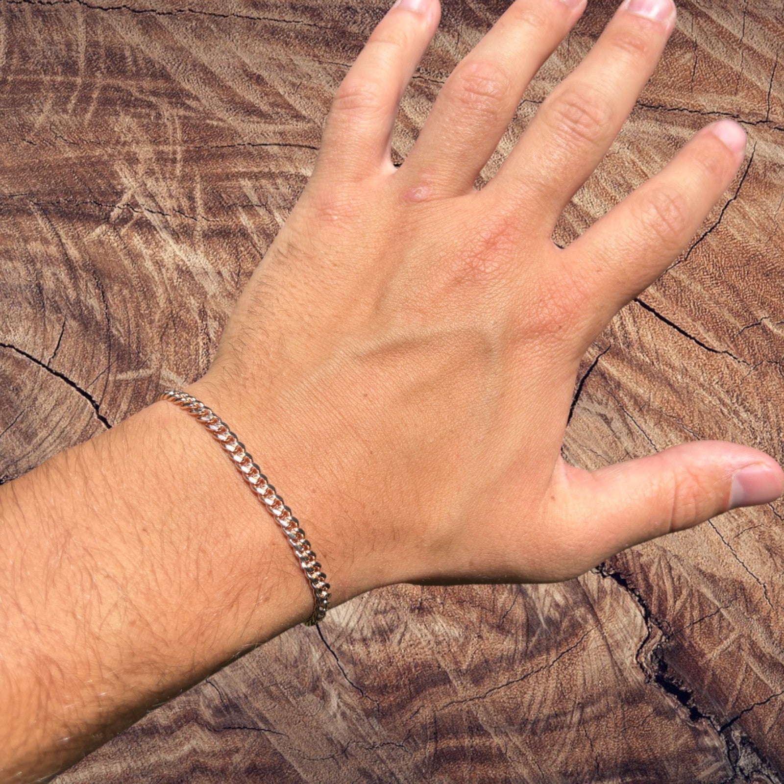 925 Sterling Silver 4mm Miami Cuban W. Box Clasp Bracelet