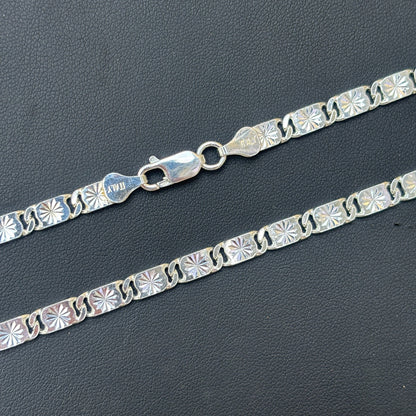 925 Sterling Silver 5mm Valentino Chain Necklace