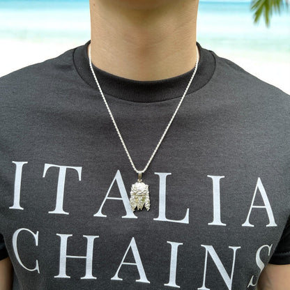 925 Sterling Silver Classic Jesus Piece Pendant - Small