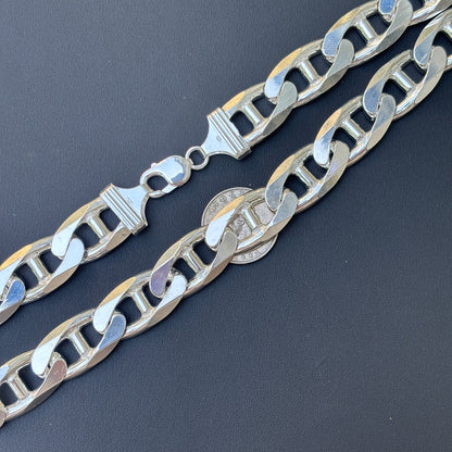 925 Sterling Silver 16mm Mariner Chain Necklace