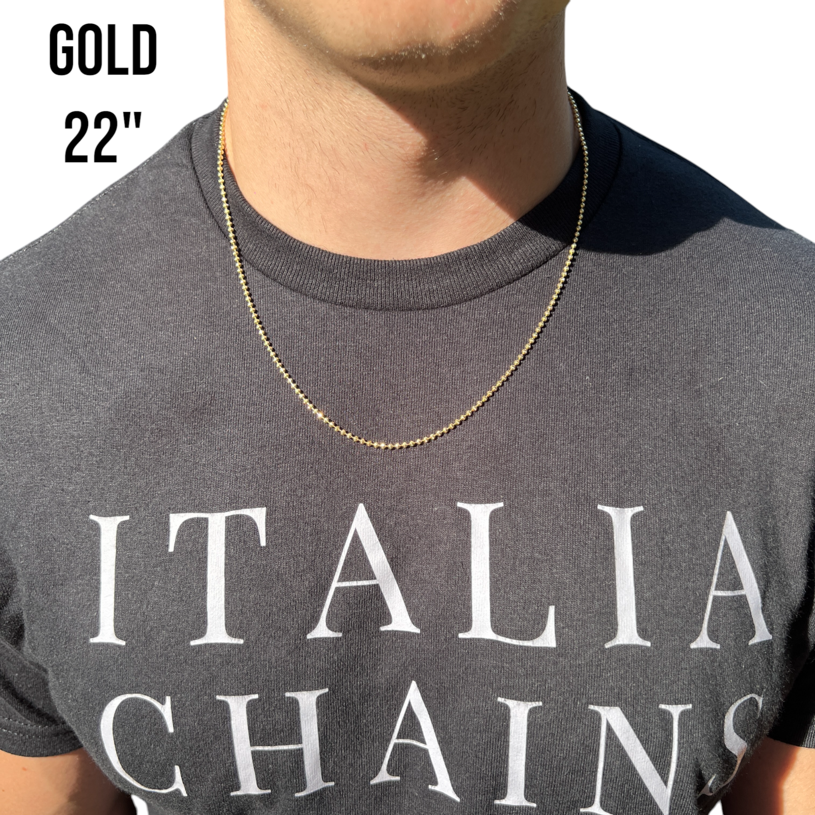 925 Sterling Silver 2mm Bead Chain Necklace