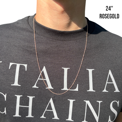 925 Sterling Silver 1mm Cable Chain Necklace