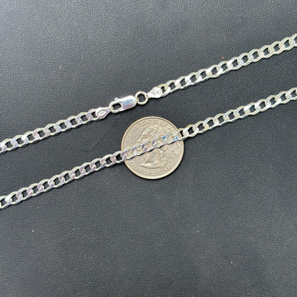 925 Sterling Silver 5mm Curb Chain Necklace
