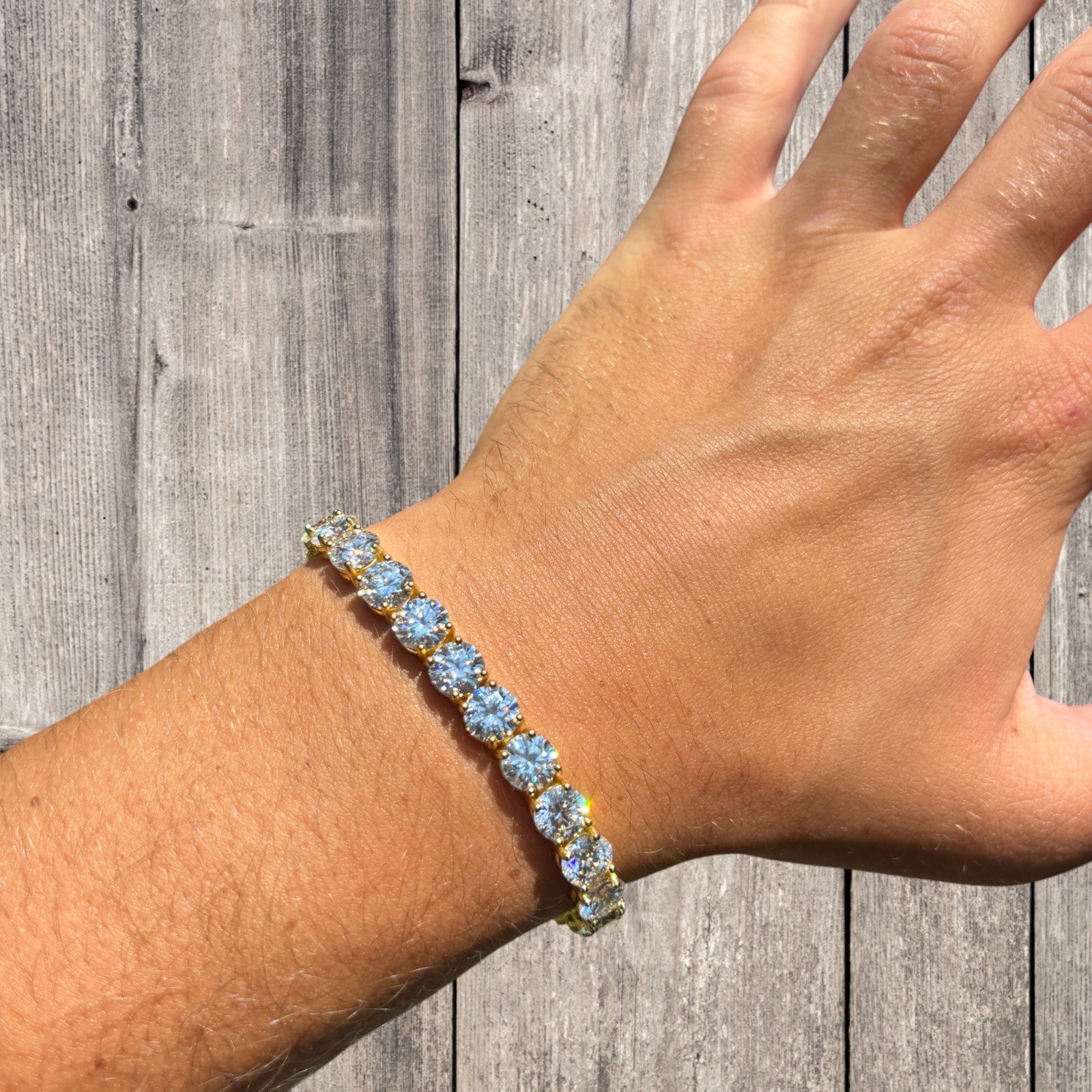 925 Sterling Silver 7mm Tennis Bracelet - CZ Or Moissanite