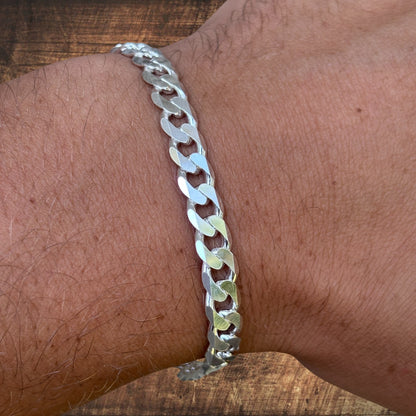925 Sterling Silver 7mm Curb Bracelet