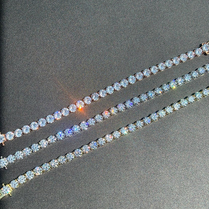 925 Sterling Silver 6mm Tennis Bracelet - CZ Or Moissanite
