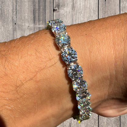 925 Sterling Silver 7mm Tennis Bracelet - CZ Or Moissanite