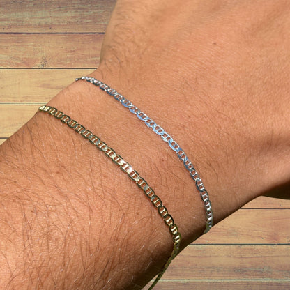 925 Sterling Silver 2.5mm Mariner Bracelet
