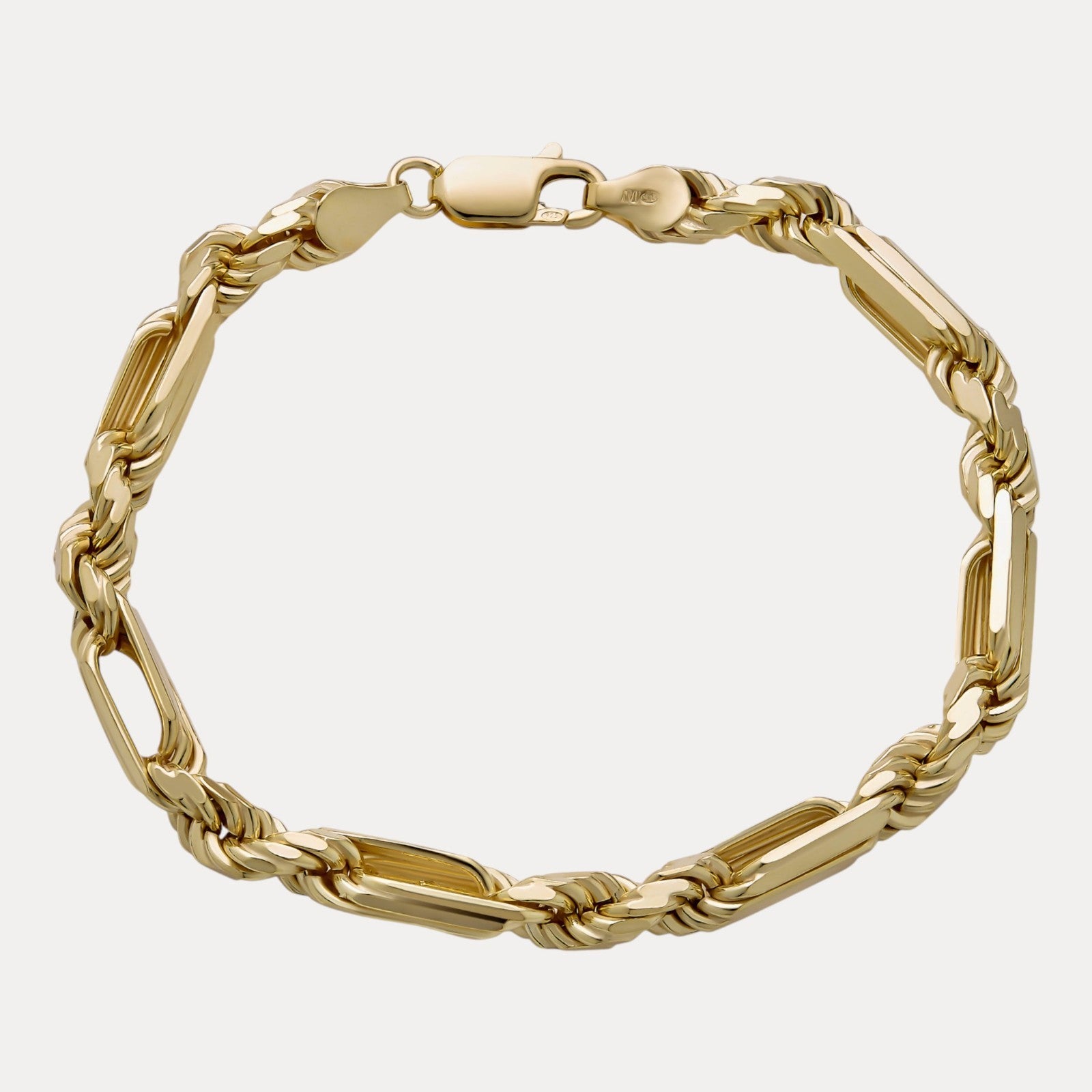 925 Sterling Silver 6mm Figarope Milano Bracelet