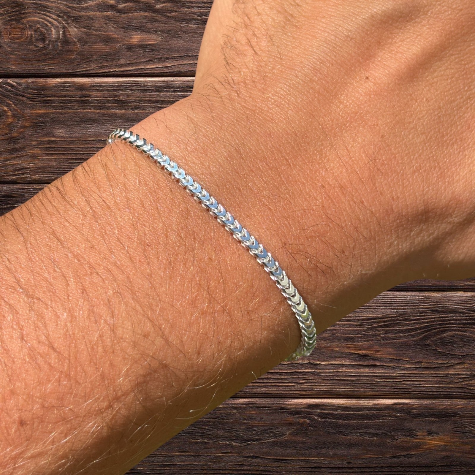 925 Sterling Silver 2.5mm Franco Bracelet