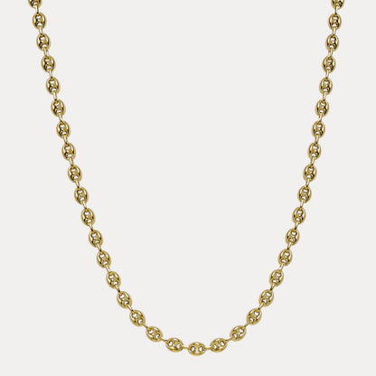 925 Sterling Silver 8mm Puffed Gucci Chain Necklace