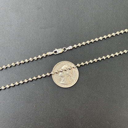 925 Sterling Silver 3mm Bead Chain Necklace