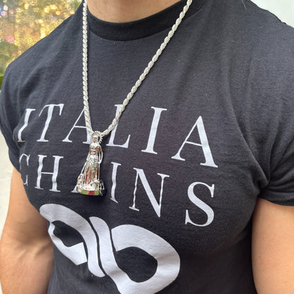 925 Sterling Silver St Lazarus San Lazaro Pendant - Large