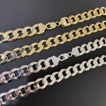 925 Sterling Silver 15mm Curb Chain Necklace