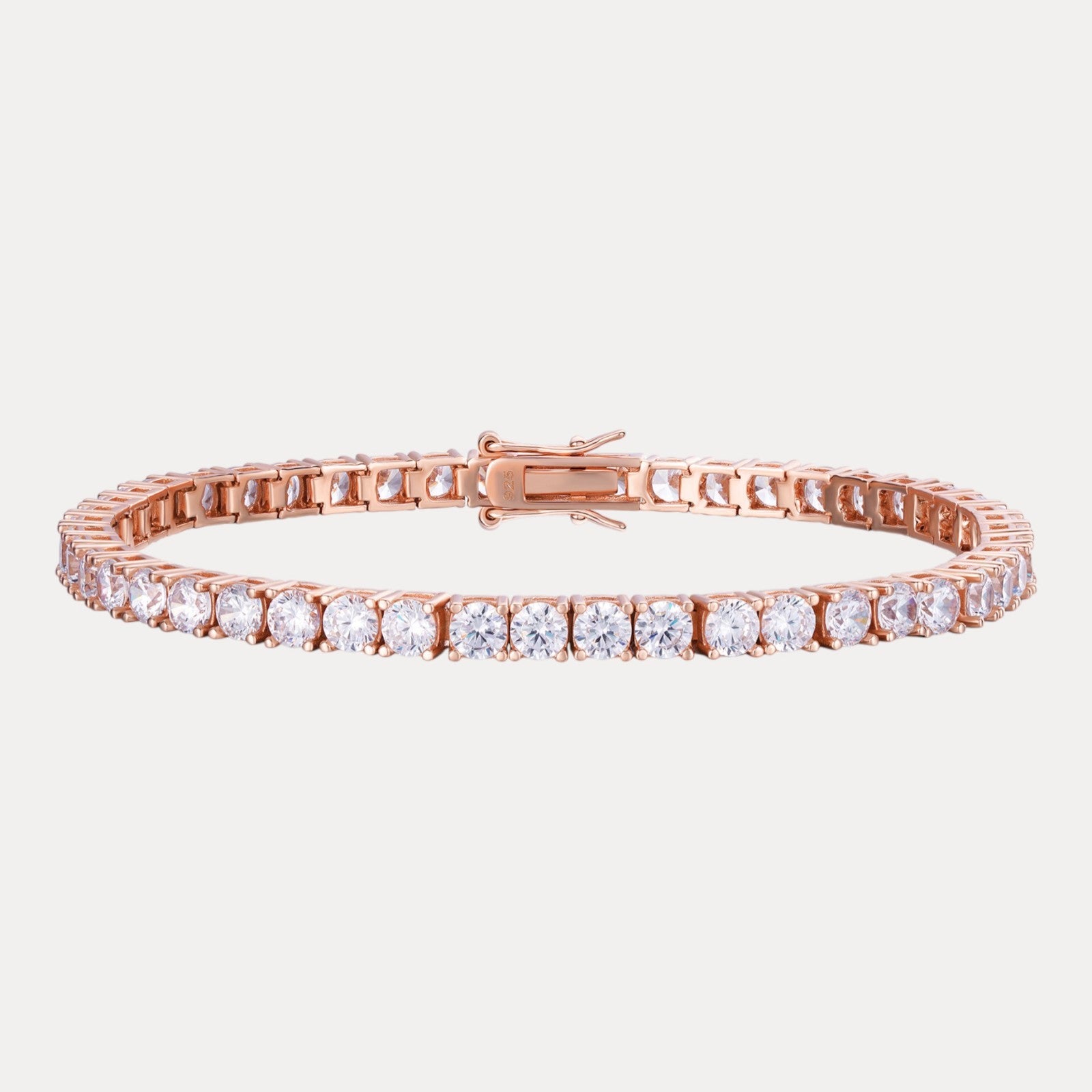 925 Sterling Silver 4mm Tennis Bracelet - CZ Or Moissanite