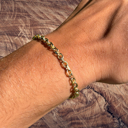 925 Sterling Silver 4mm Anchor Cable Bracelet