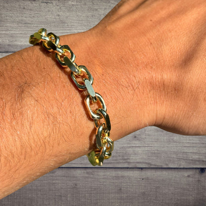 925 Sterling Silver 8mm Anchor Cable Bracelet