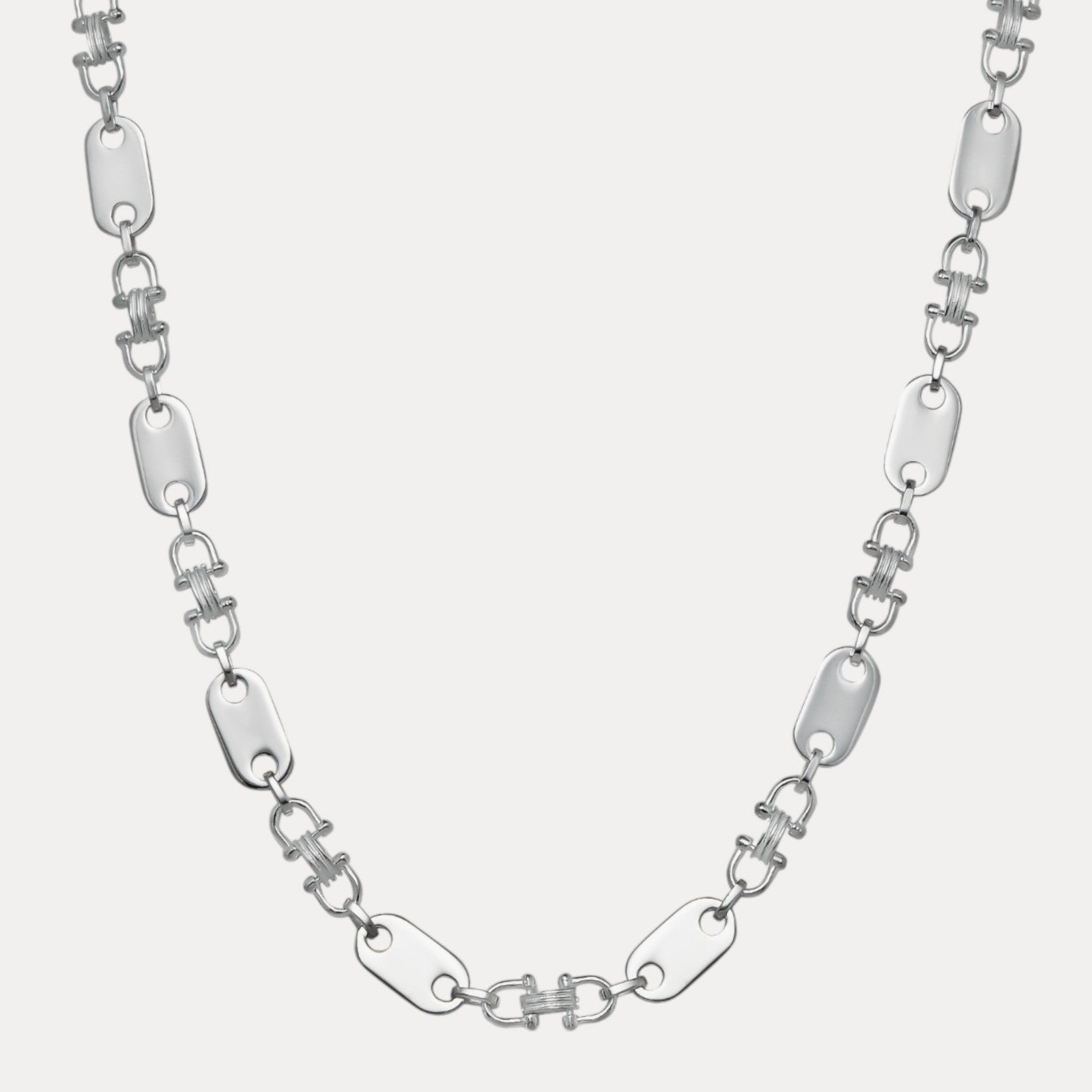 925 Sterling Silver 10mm Ferragamo Mariner Chain Necklace