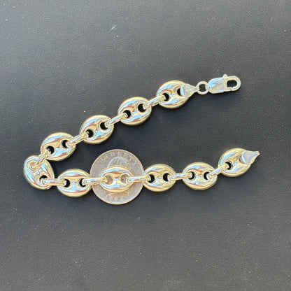 925 Sterling Silver 12mm Puffed Gucci Bracelet
