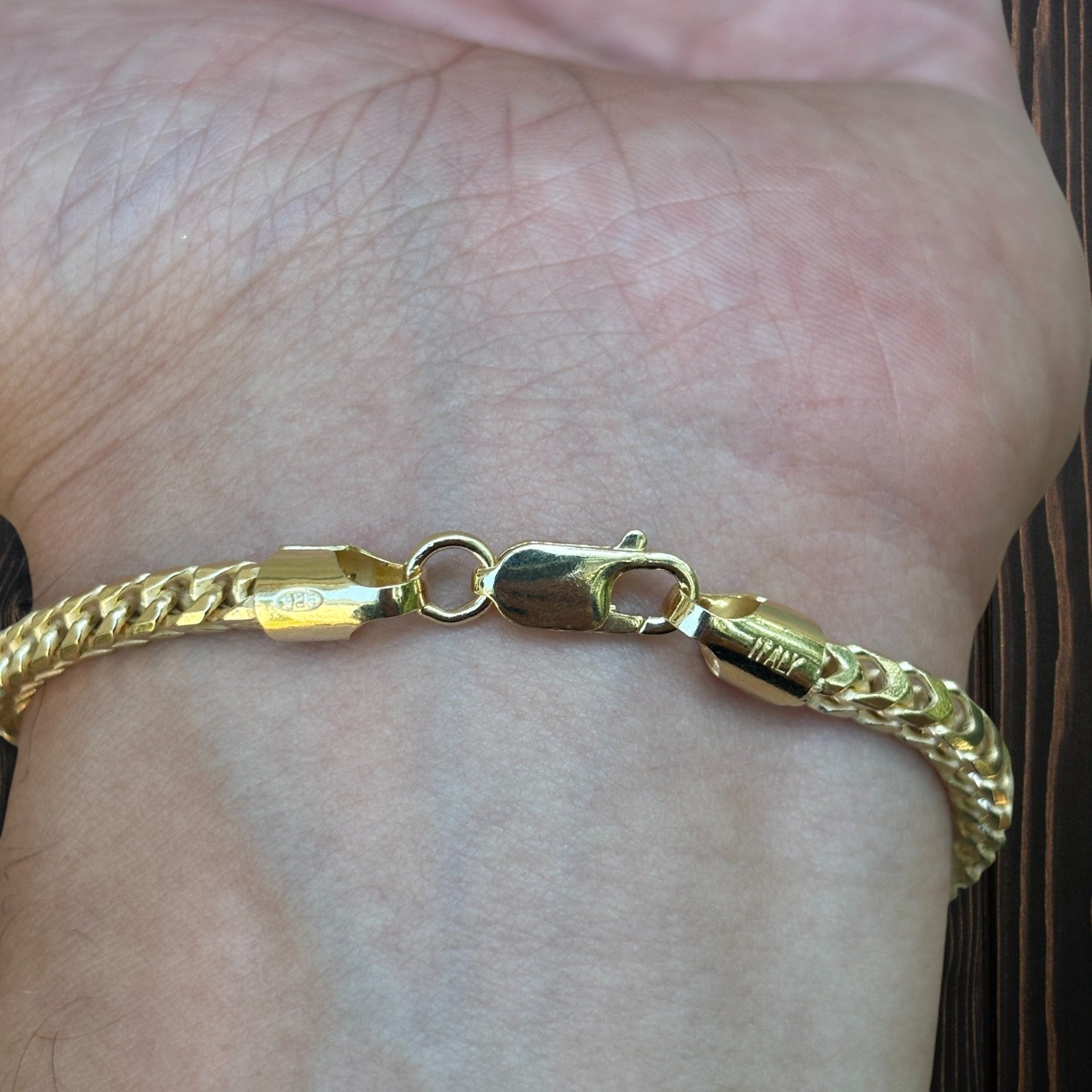 925 Sterling Silver 4mm Franco Bracelet