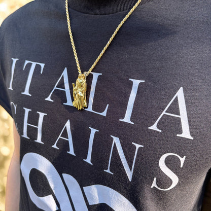 925 Sterling Silver Grim Reaper Pendant With Moissanite