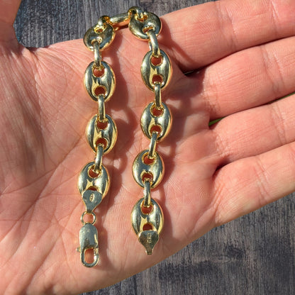 925 Sterling Silver 12mm Puffed Gucci Bracelet