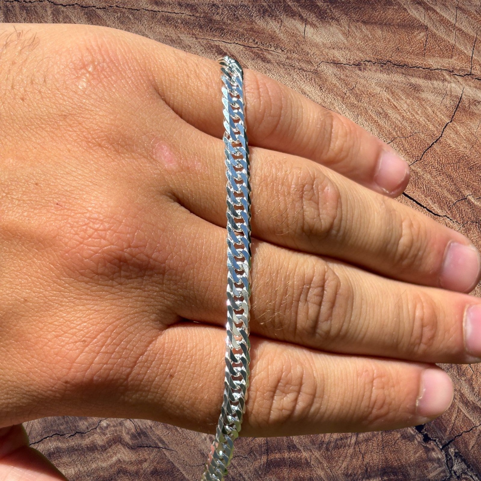 925 Sterling Silver 6mm Double Curb Chain Necklace