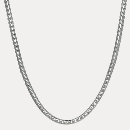 925 Sterling Silver 6mm Rounded Franco Chain Necklace