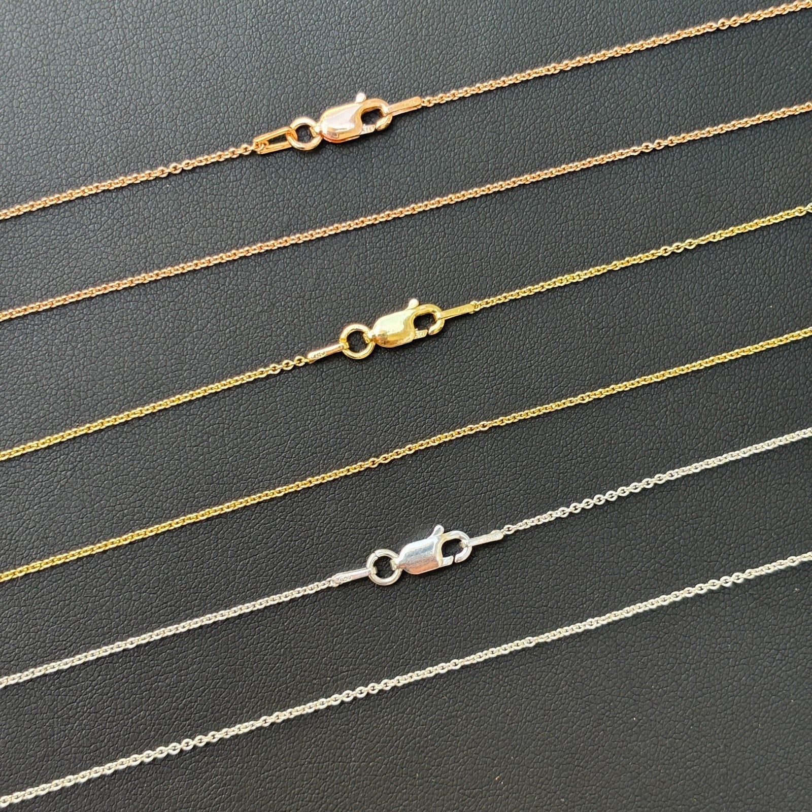 925 Sterling Silver 1mm Cable Chain Necklace