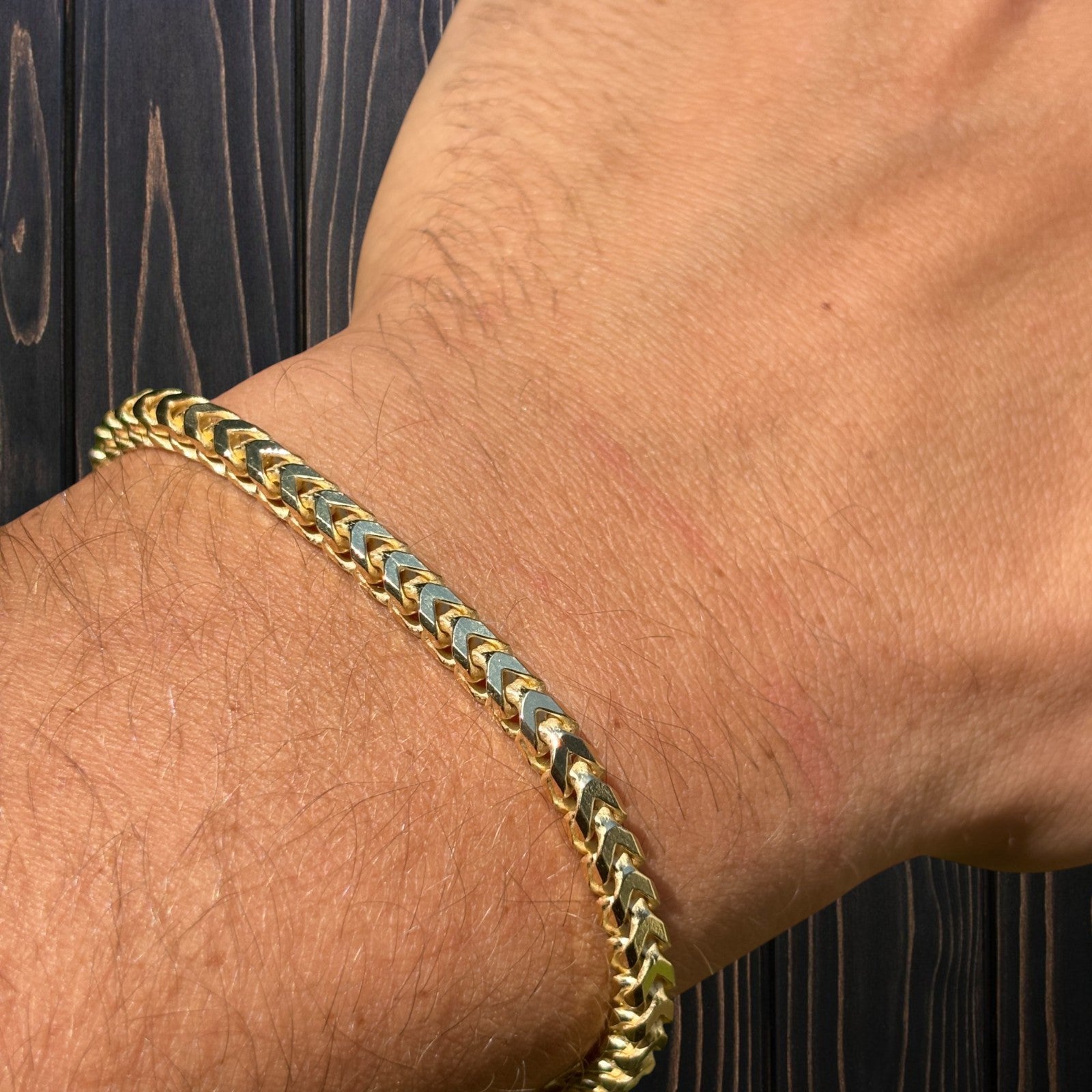 925 Sterling Silver 4mm Franco Bracelet