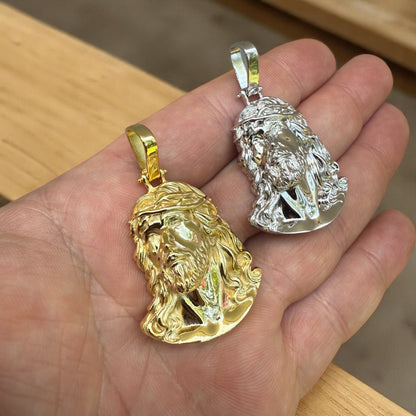 925 Sterling Silver Passion Of The Christ Jesus Piece Pendant - Medium