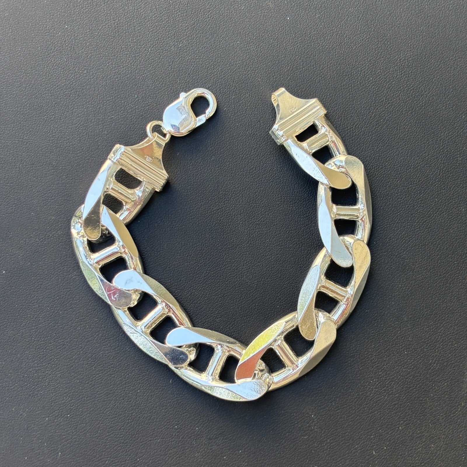 925 Sterling Silver 16mm Mariner Bracelet