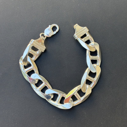 925 Sterling Silver 16mm Mariner Bracelet