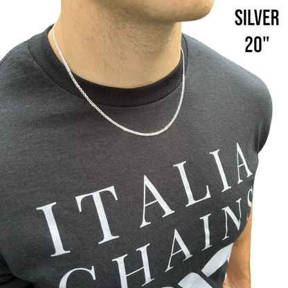 925 Sterling Silver 2.5mm Mariner Chain Necklace