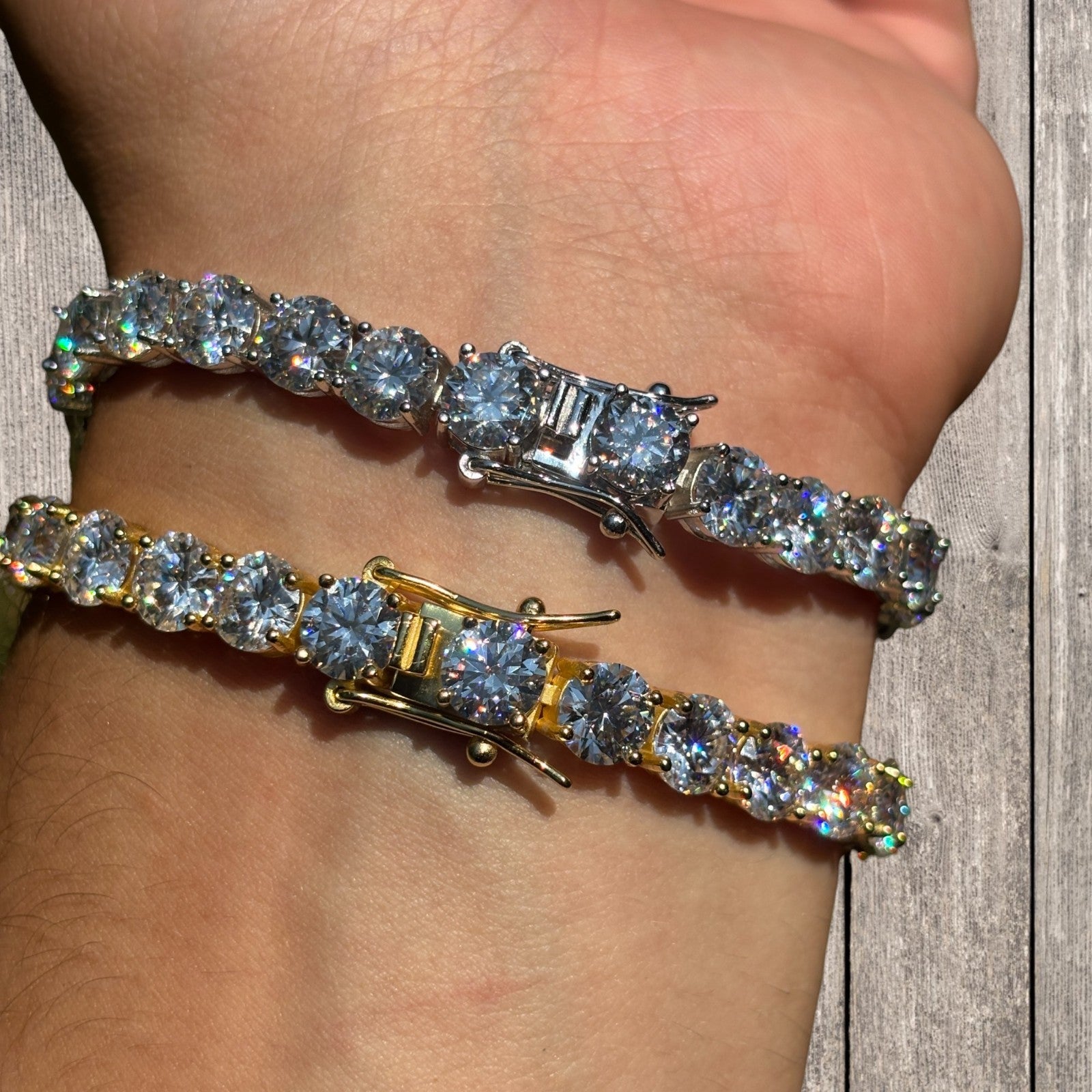 925 Sterling Silver 7mm Tennis Bracelet - CZ Or Moissanite