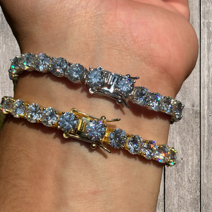 925 Sterling Silver 7mm Tennis Bracelet - CZ Or Moissanite