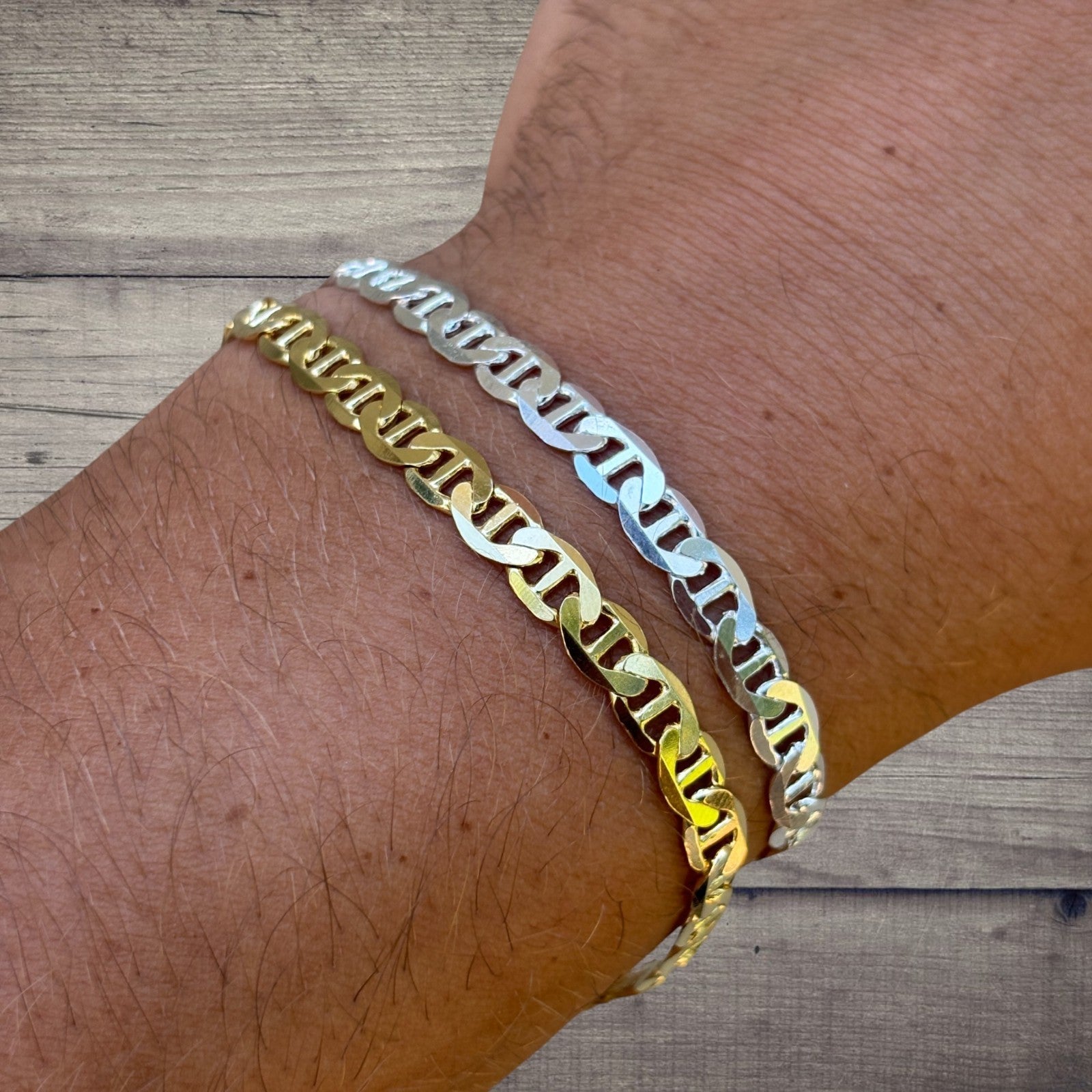 925 Sterling Silver 5mm Mariner Bracelet