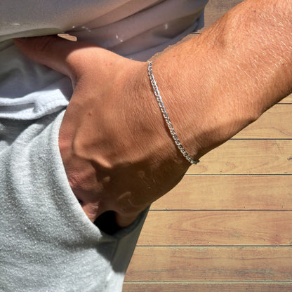 925 Sterling Silver 2.5mm Mariner Bracelet