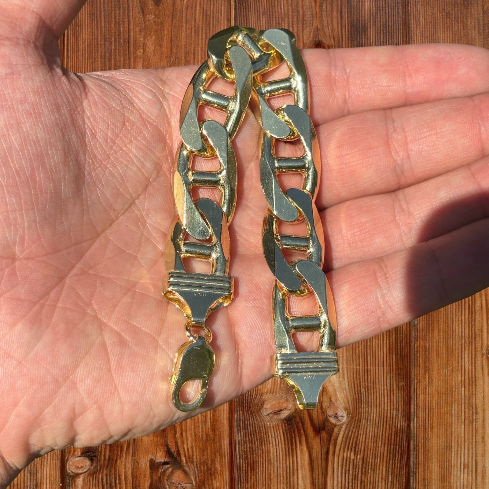 925 Sterling Silver 16mm Mariner Bracelet