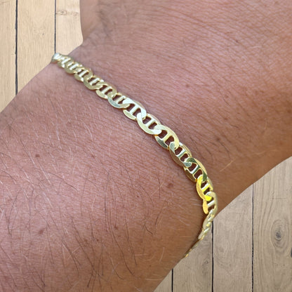 925 Sterling Silver 4mm Mariner Bracelet