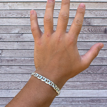 925 Sterling Silver 8mm Mariner Bracelet