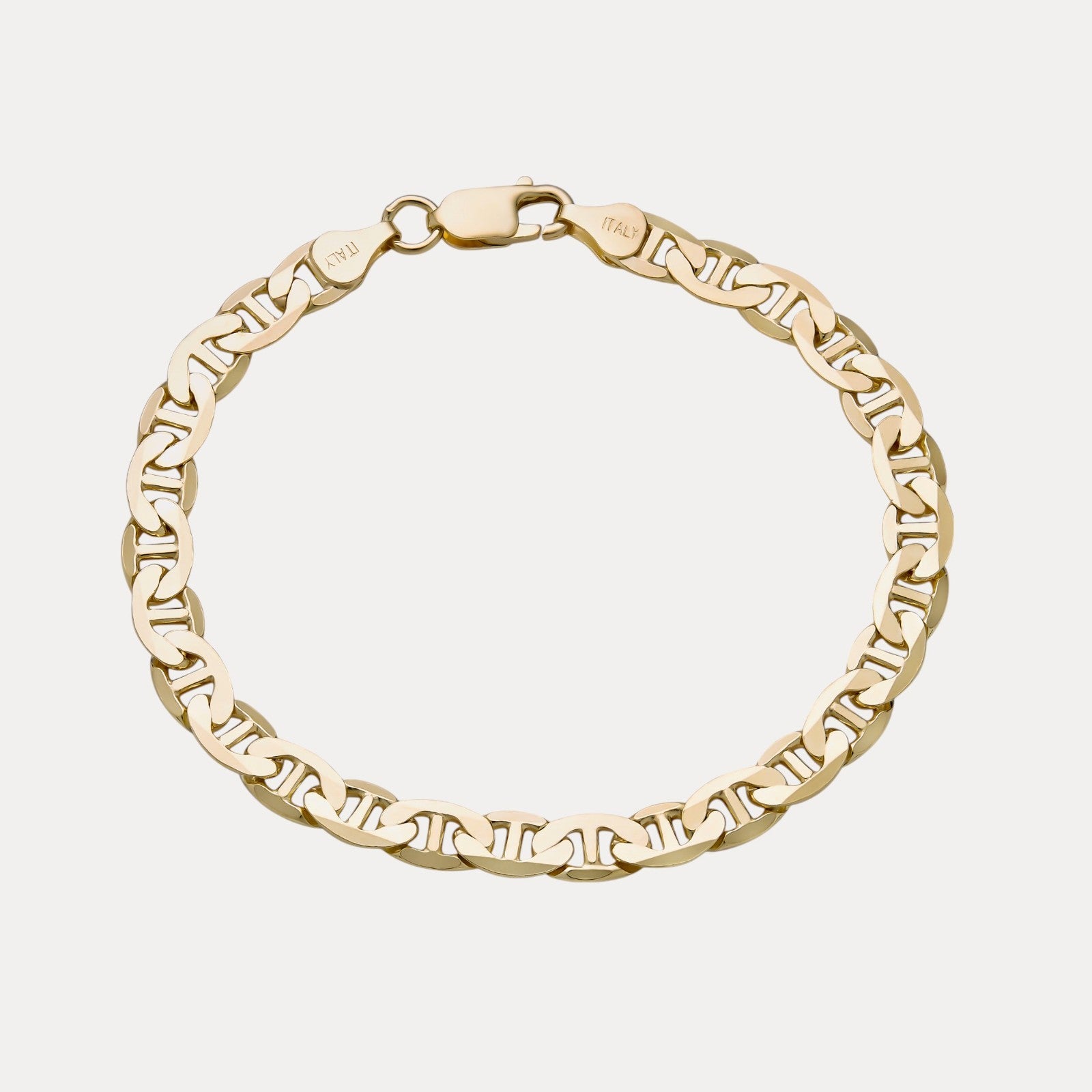 925 Sterling Silver 6mm Mariner Bracelet