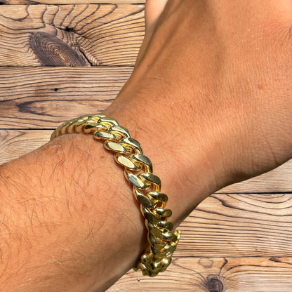 925 Sterling Silver 8mm Miami Cuban W. Box Clasp Bracelet