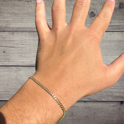 925 Sterling Silver 3mm Curb Bracelet