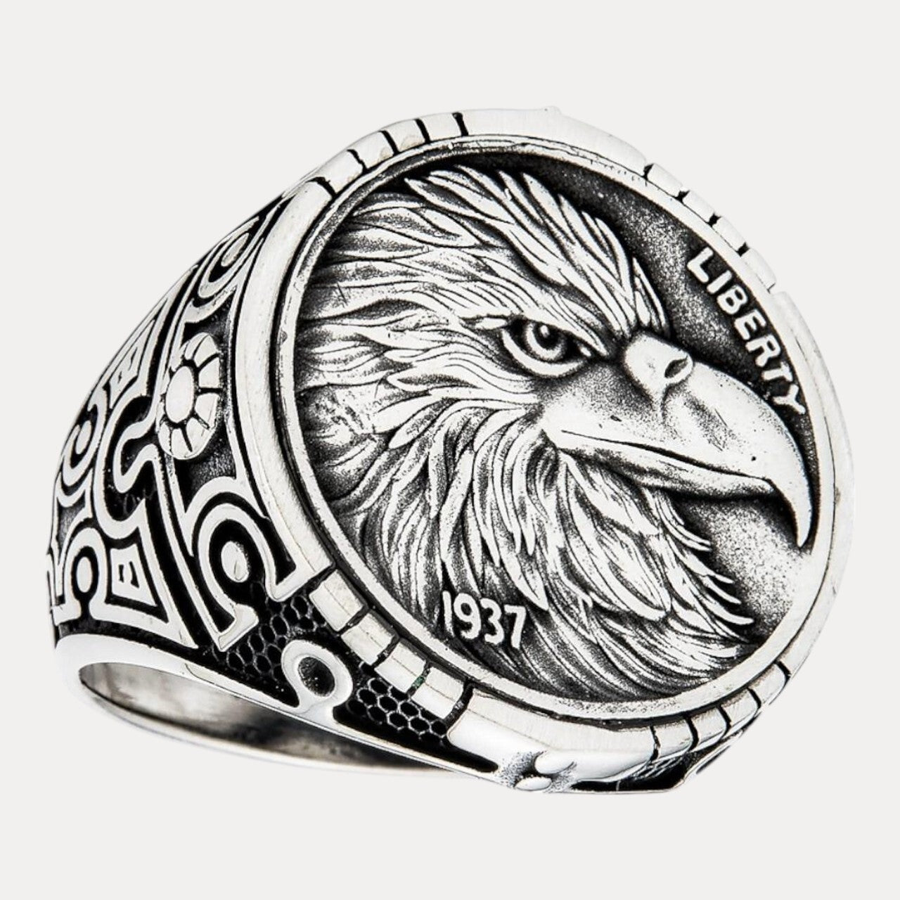 925 Sterling Silver American Eagle Ring