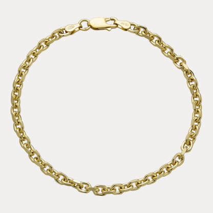 925 Sterling Silver 4mm Anchor Cable Bracelet