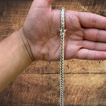 925 Sterling Silver 6mm Rounded Franco Chain Necklace