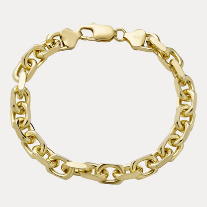 925 Sterling Silver 8mm Anchor Cable Bracelet